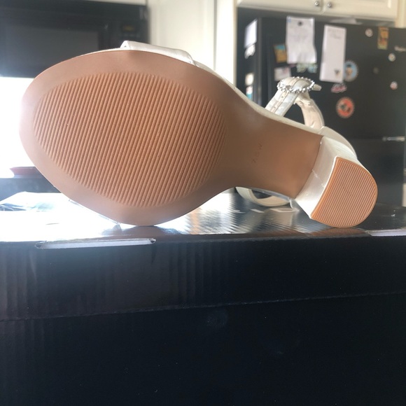 Torrid ivory satin heels wide width - Picture 3 of 6